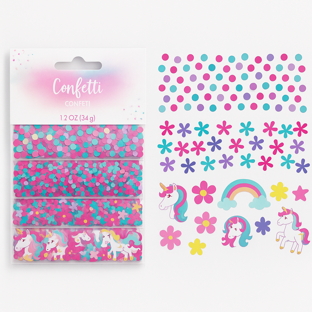 Enchanted Unicorn Confetti Pack - 1.2 oz, Birthday Magic