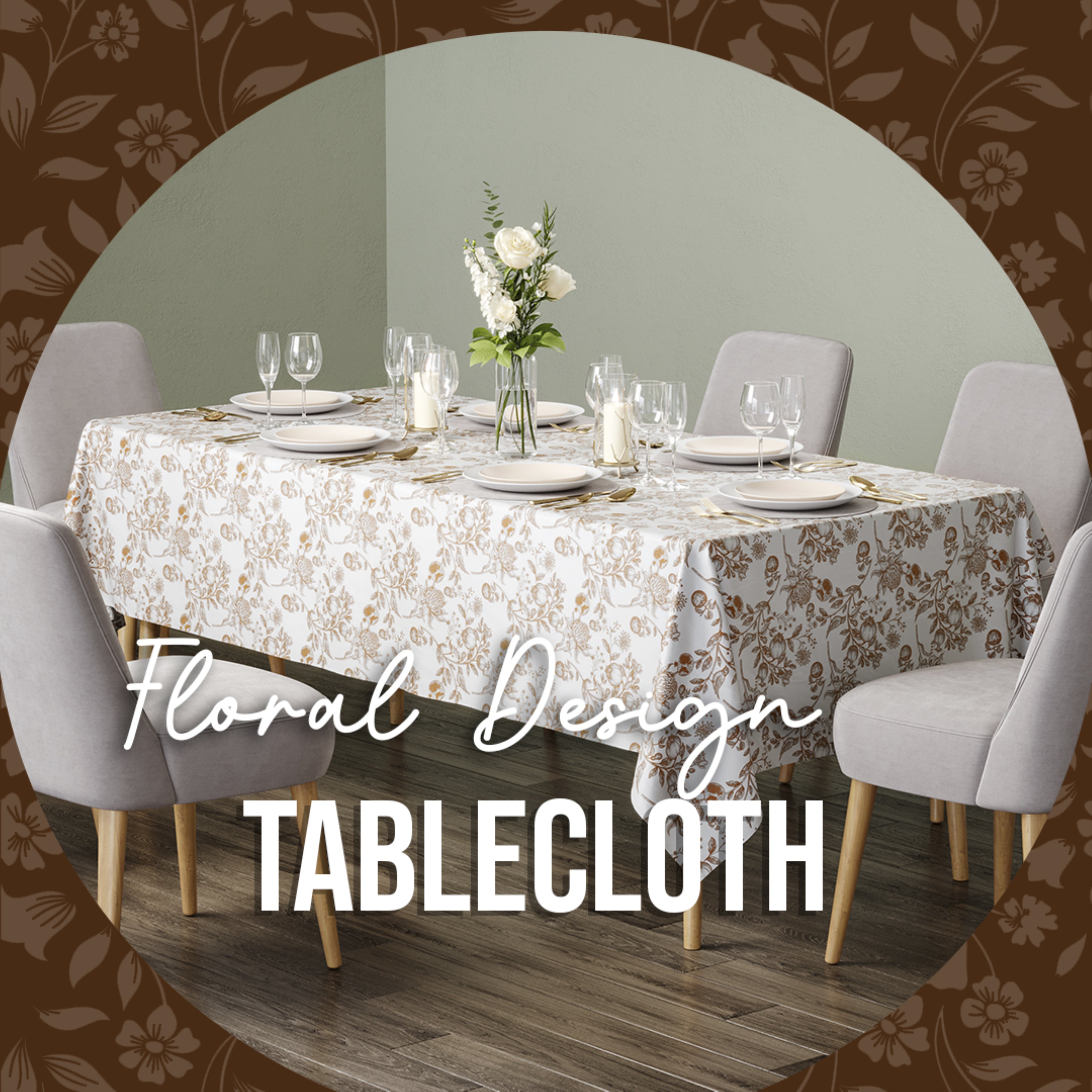 Trendables Premium Pomegranates Table Cover 54 x 108 - 2 Pack