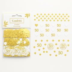 Golden 50th Anniversary Confetti Value Pack - 1.2 oz