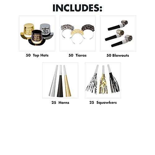 NYE Kit 100 person Amscan Party City 200 pcs