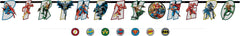 Little Gym - DC Justic League "Birthday Hero" Batman/Superman/Flash Hanging Garland Banner Decoration, Multi-Coloured, 10-ft, for Birthday Party- 2 Ct.