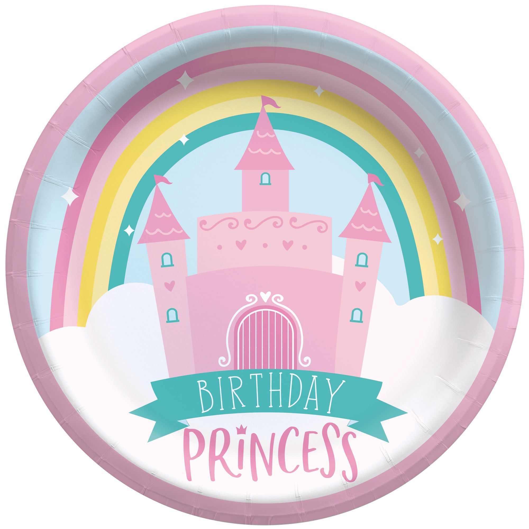 Little Gym - Birthday Princess Dessert Plates for Birthday Parties, 6.75-in, 8 Ct.