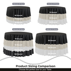 12pack Premium 90" Round White Table Cover