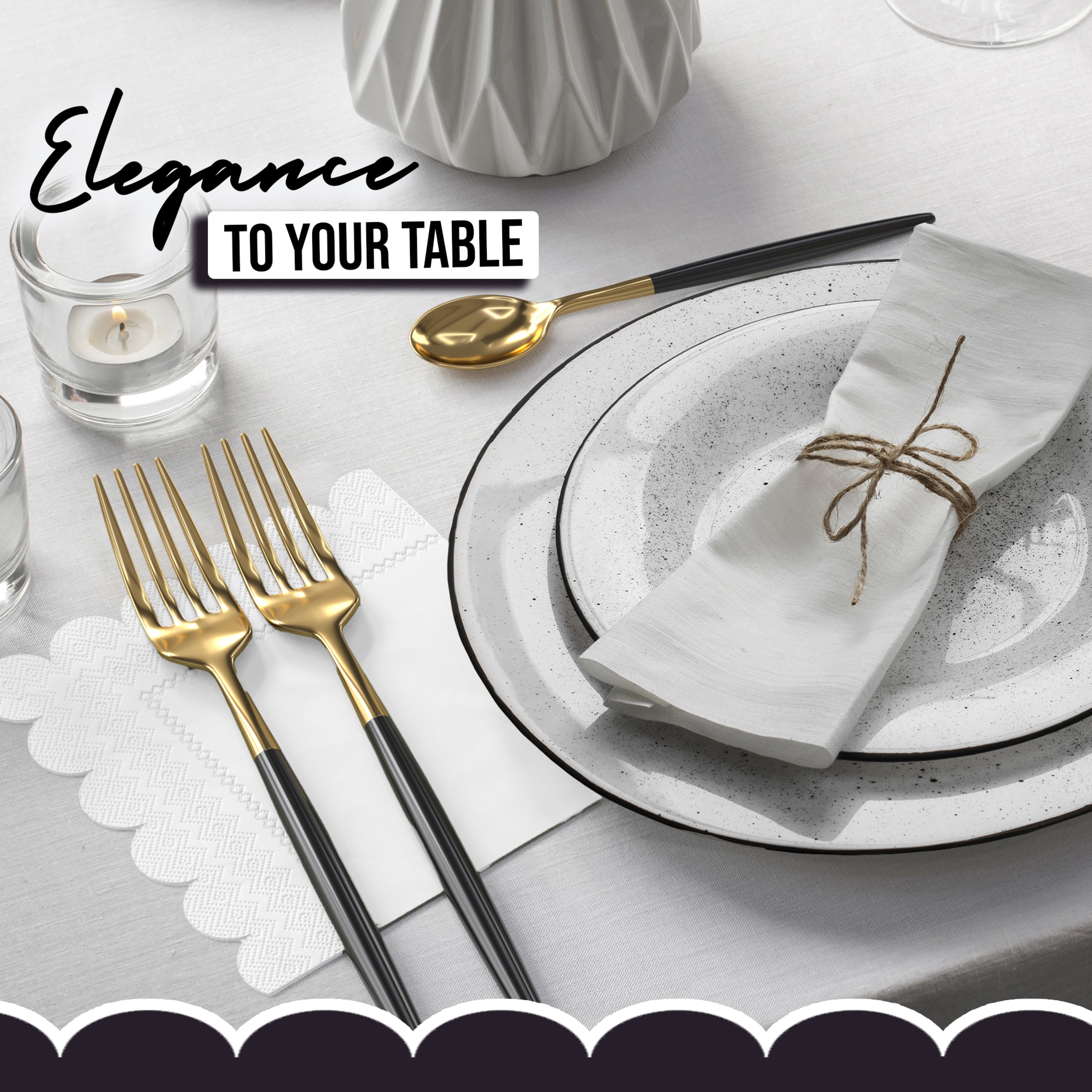 White Scallop Beverage Napkins - 4.75 In. X 4.75 In. | 50 Ct.