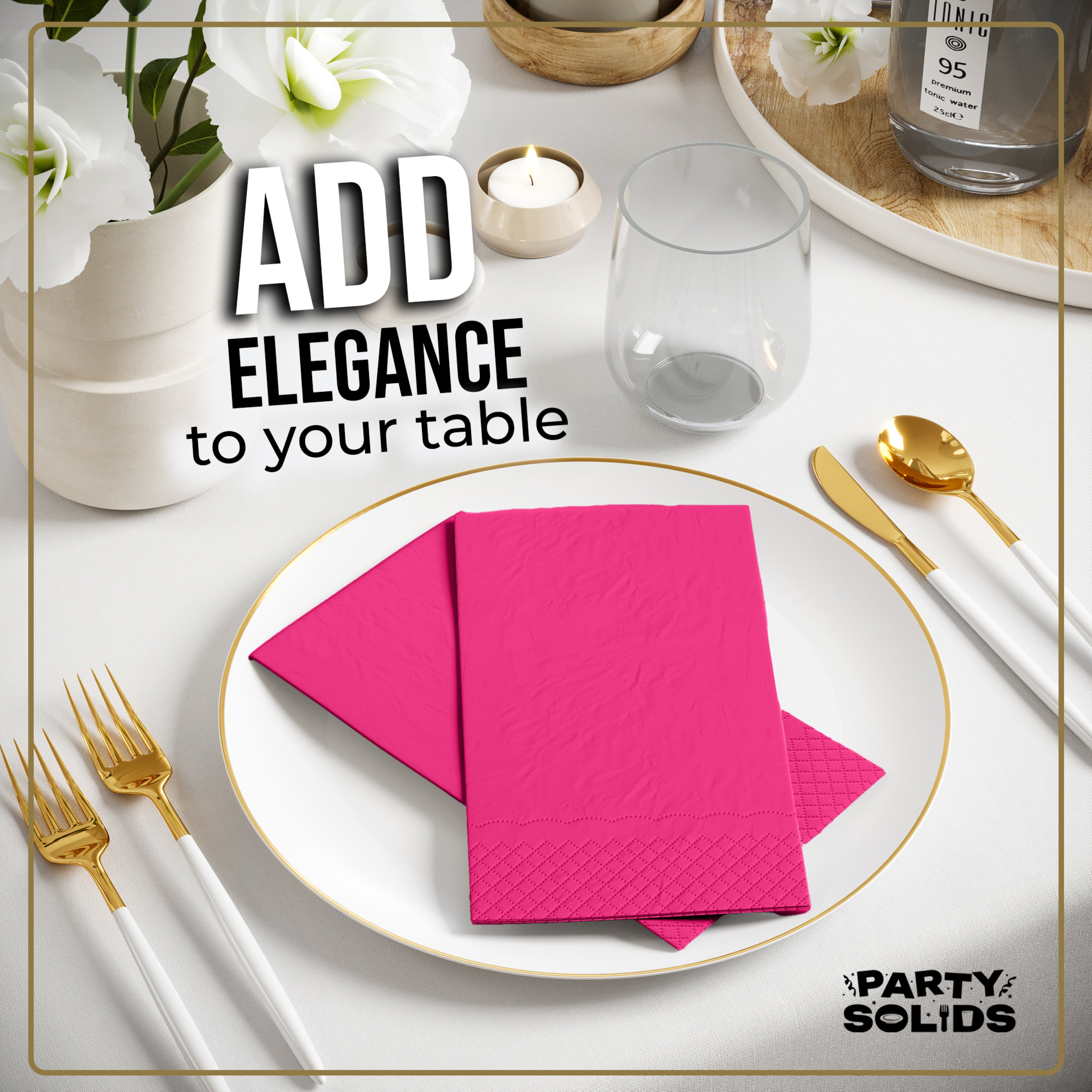 Cerise Guest Towel Napkins - 40 Ct.