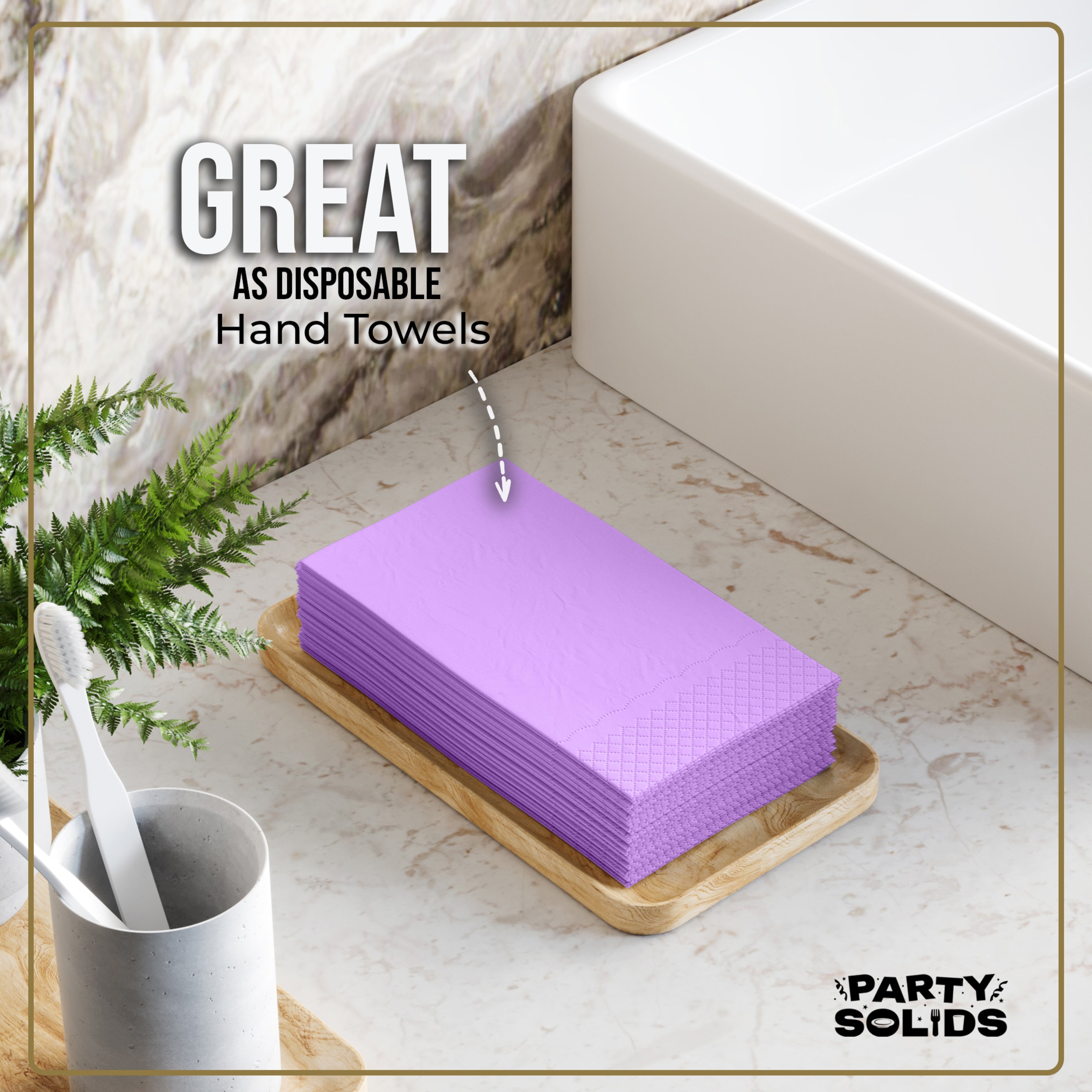 Lavender Guest Towel Napkins - 40 Ct.