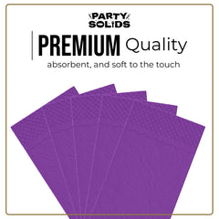 Purple Guest Towel Napkins - 40 Ct.