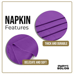 Purple Guest Towel Napkins - 40 Ct.