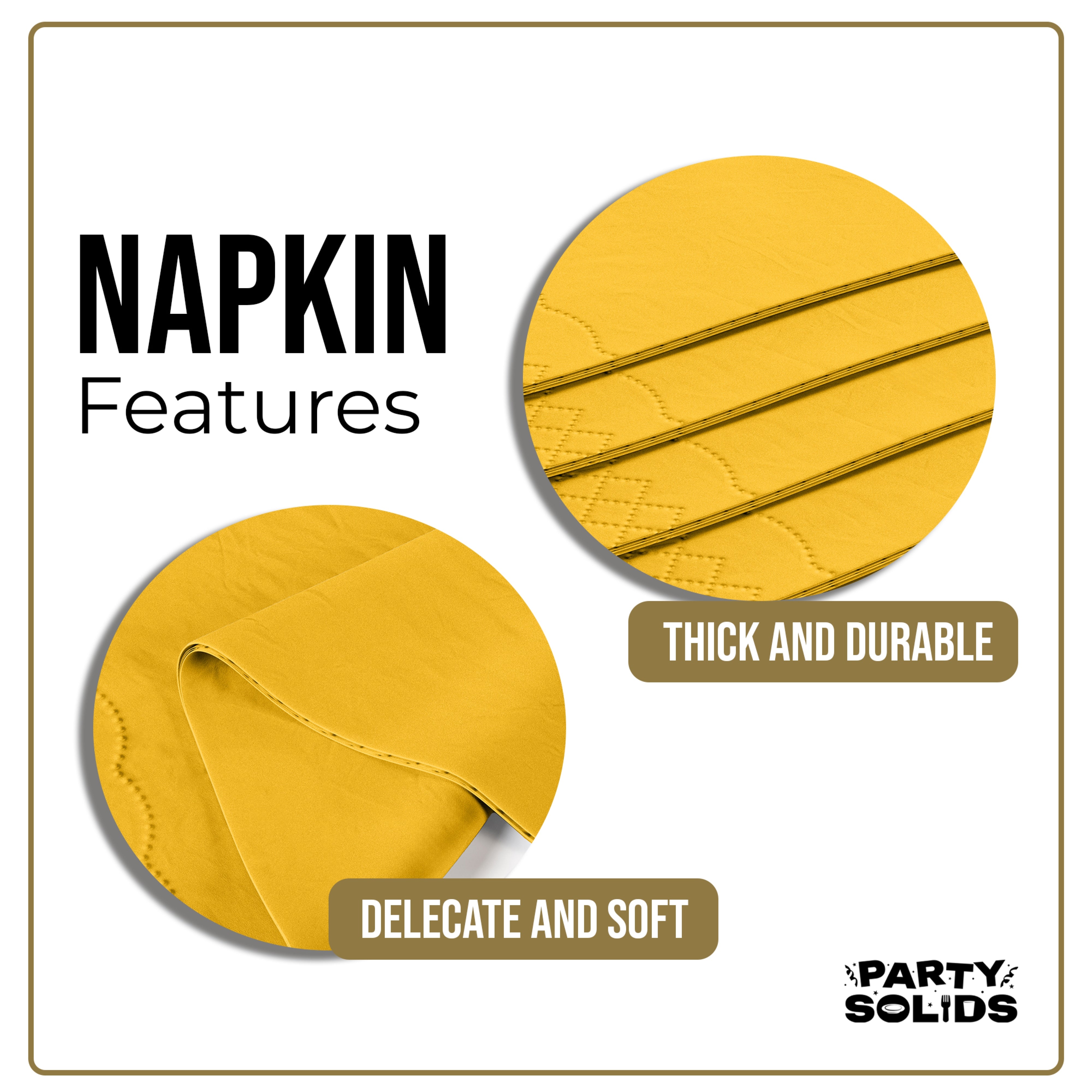 Yellow Guest Towel Napkins - 40 Ct.