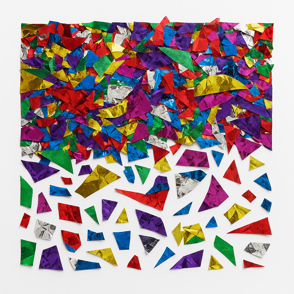Multi-Color Sparkle Foil Confetti Shred