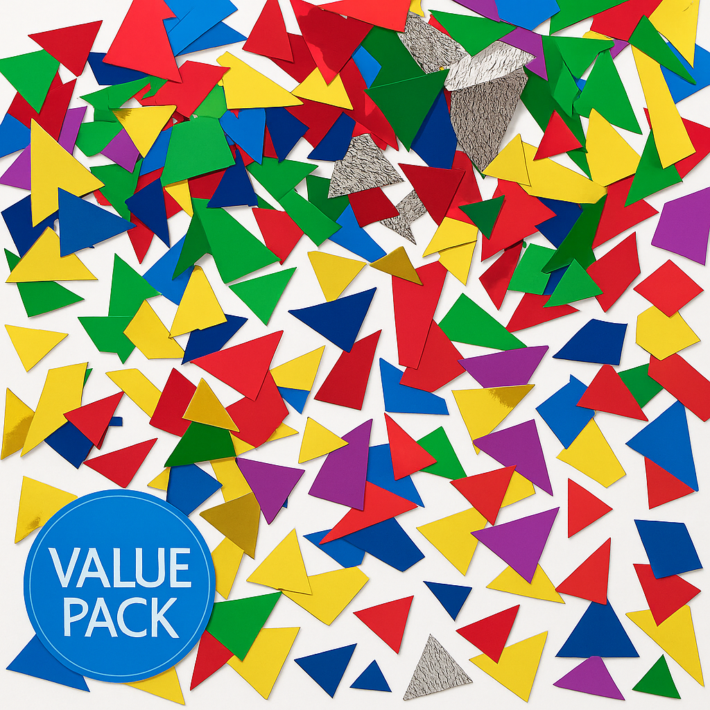 Multicolor Sparkle Foil Confetti Value Pack - 10 oz