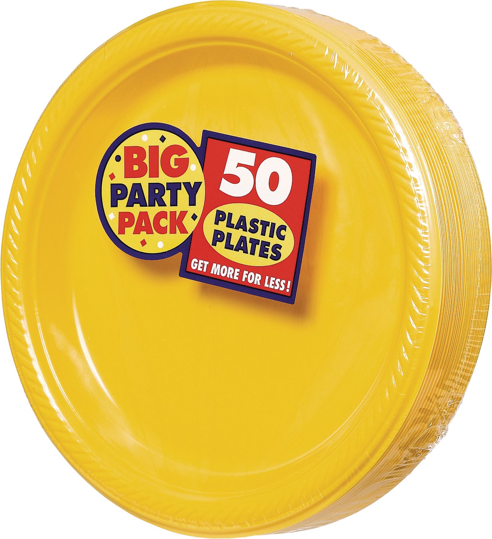 Get Air 7" Yellow Plastic Plates - 6 packs of 50 - 300 units