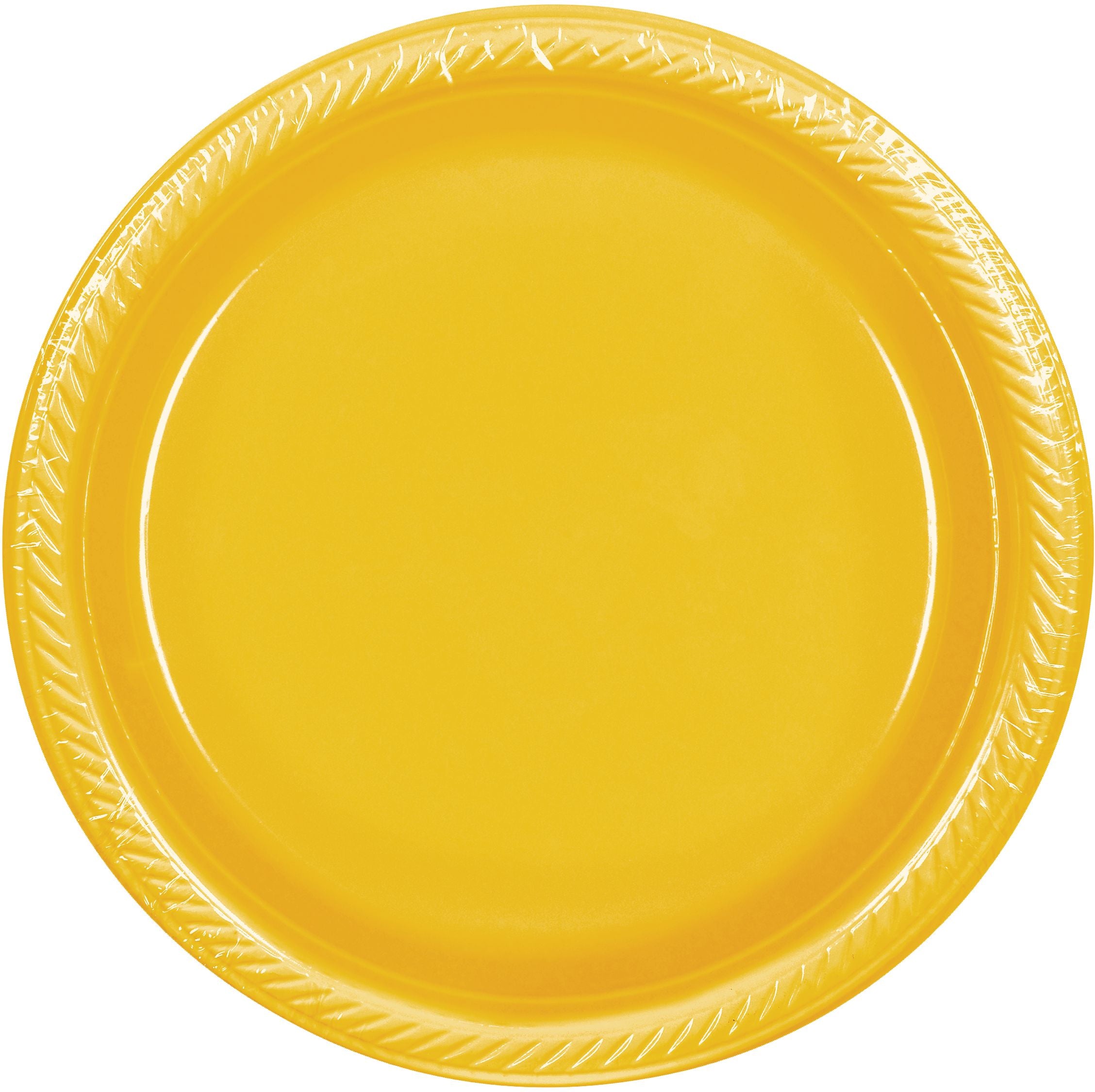 Get Air 7" Yellow Plastic Plates - 6 packs of 50 - 300 units
