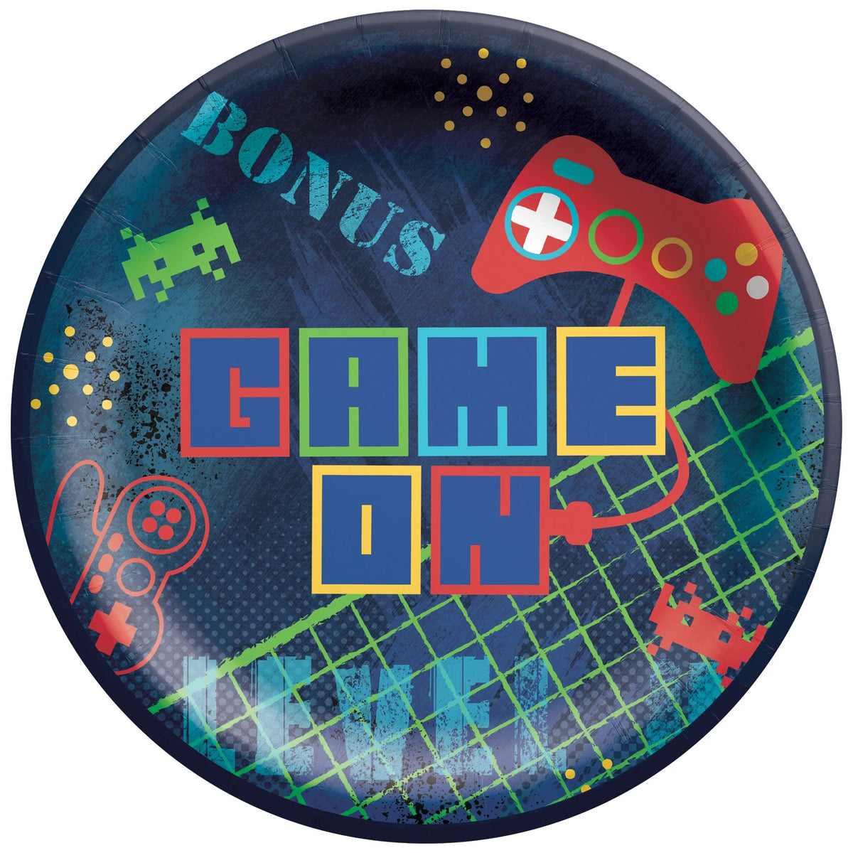 PMA - Game On Gamer Birthday Paper Plates - 8.5" (8 Count)