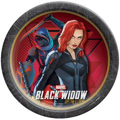 PMA - Marvel Black Widow 9-Inch Round Paper Plates - 8 Pack