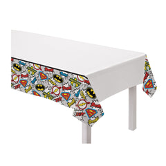 PMA - Justice League Heroes Unite Plastic Table Cover, 54 x 96 Inch