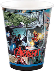 PMA - Marvel Avengers 9 oz Paper Cups - Pack of 8 for Kids' Birthday Parties