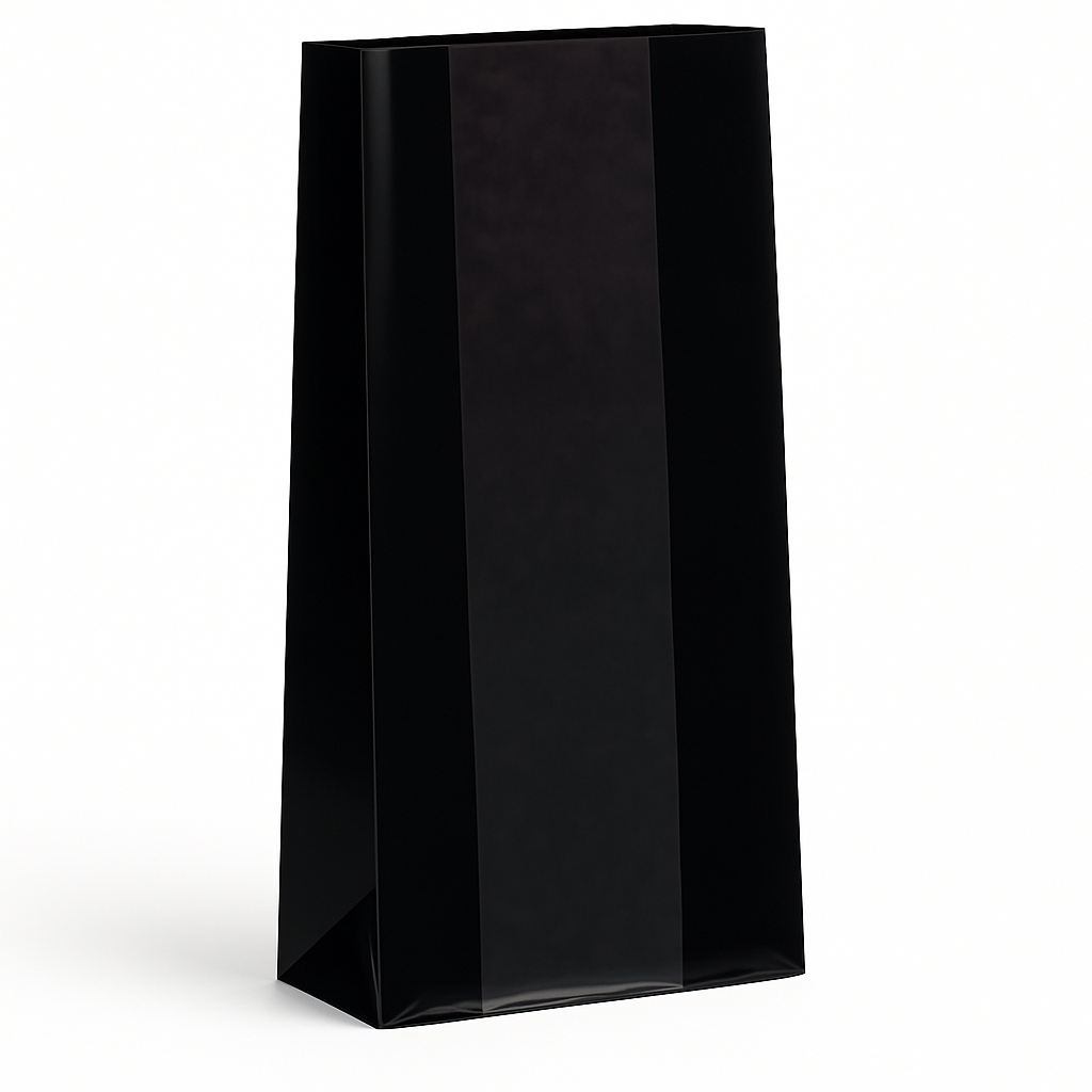 Large Black Cello Party Treat Bags, 11.5-Inch, 25-Pack