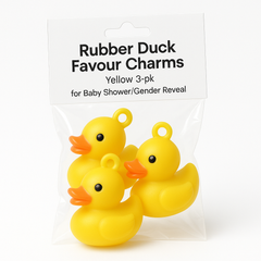 Adorable Rubber Ducky Baby Shower Favors - Set of 3