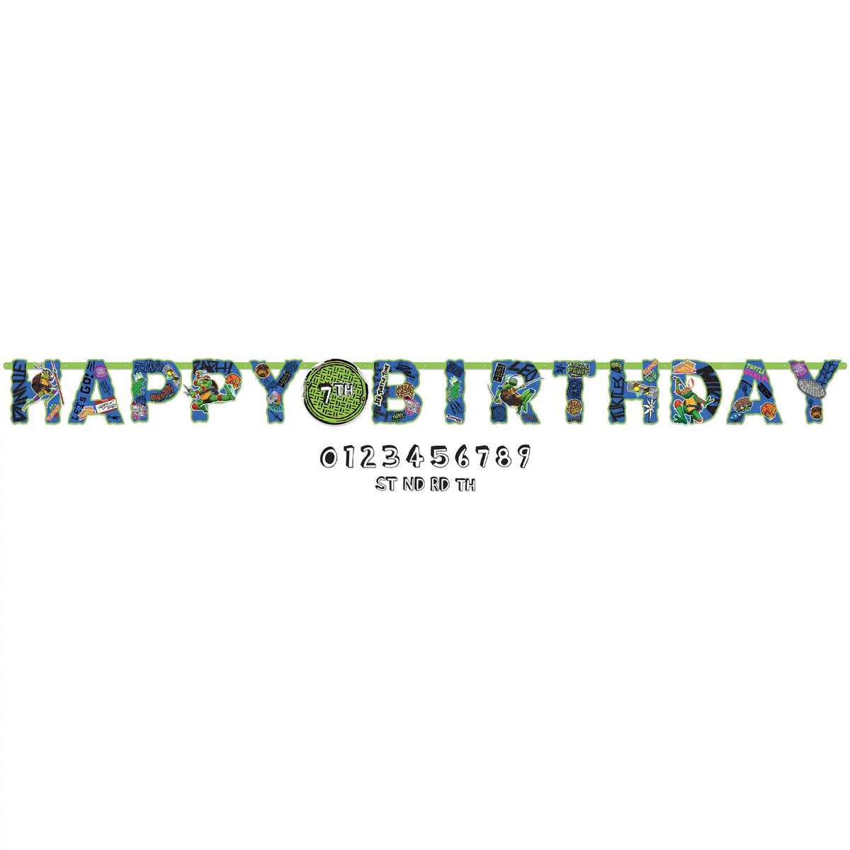 PMA - Teenage Mutant Ninja Turtles Add-an-Age Jumbo Birthday Banner Kit