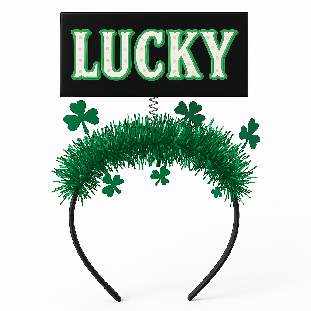 Lucky Light-Up Shamrock Headband for St. Patrick's Day