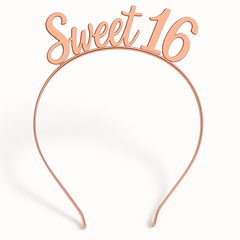 Rose Gold Sweet 16 Birthday Headband