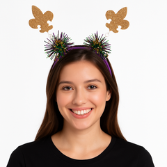 Glitter Fleur De Lis Masquerade Headbopper