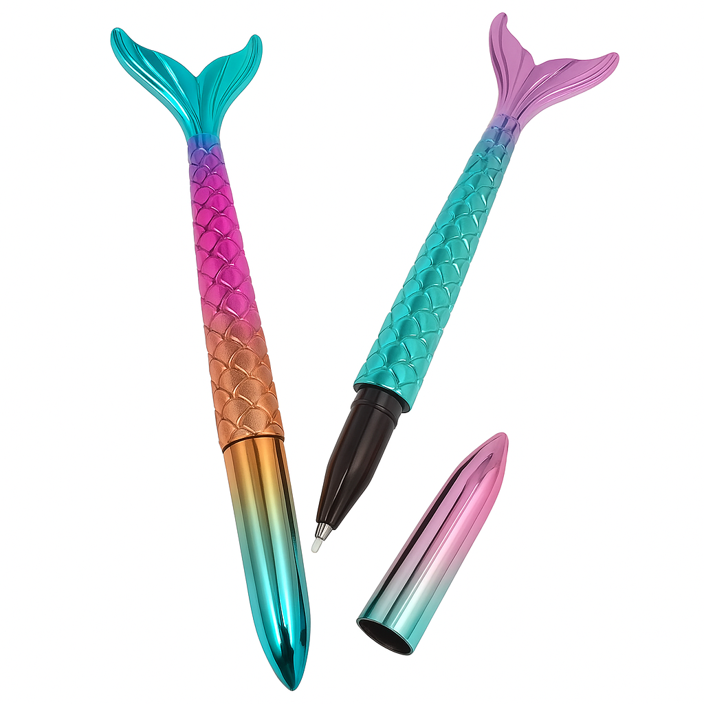 Shimmering Mermaid Tail Pens - Ombre 8-Pack Party Favors