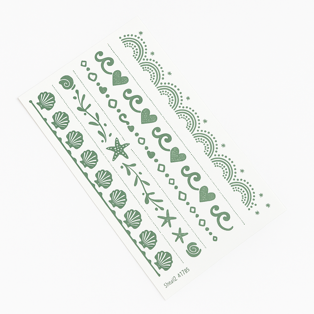 Shimmering Mermaid Bracelet Temporary Tattoos - 8 Pack