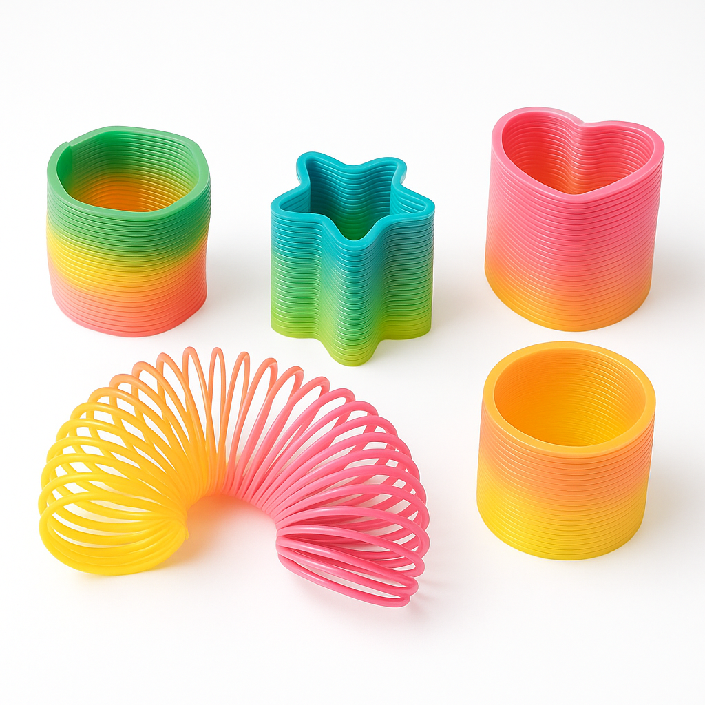 Multi-Colored Heart, Star & Round Toy Springs - 12 Pack