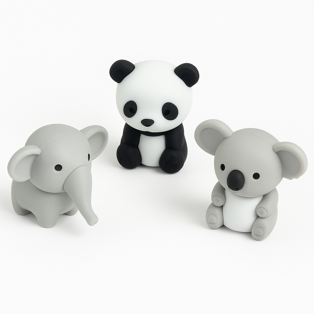 Jungle Animal Eraser Party Favors - Mega Value Pack