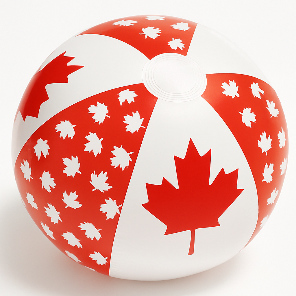 Canada Day Inflatable Beach Ball, 13-Inch