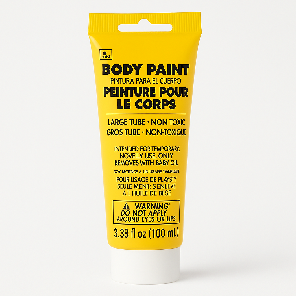 Vibrant Yellow Body Paint - Non-Toxic Costume Accessory