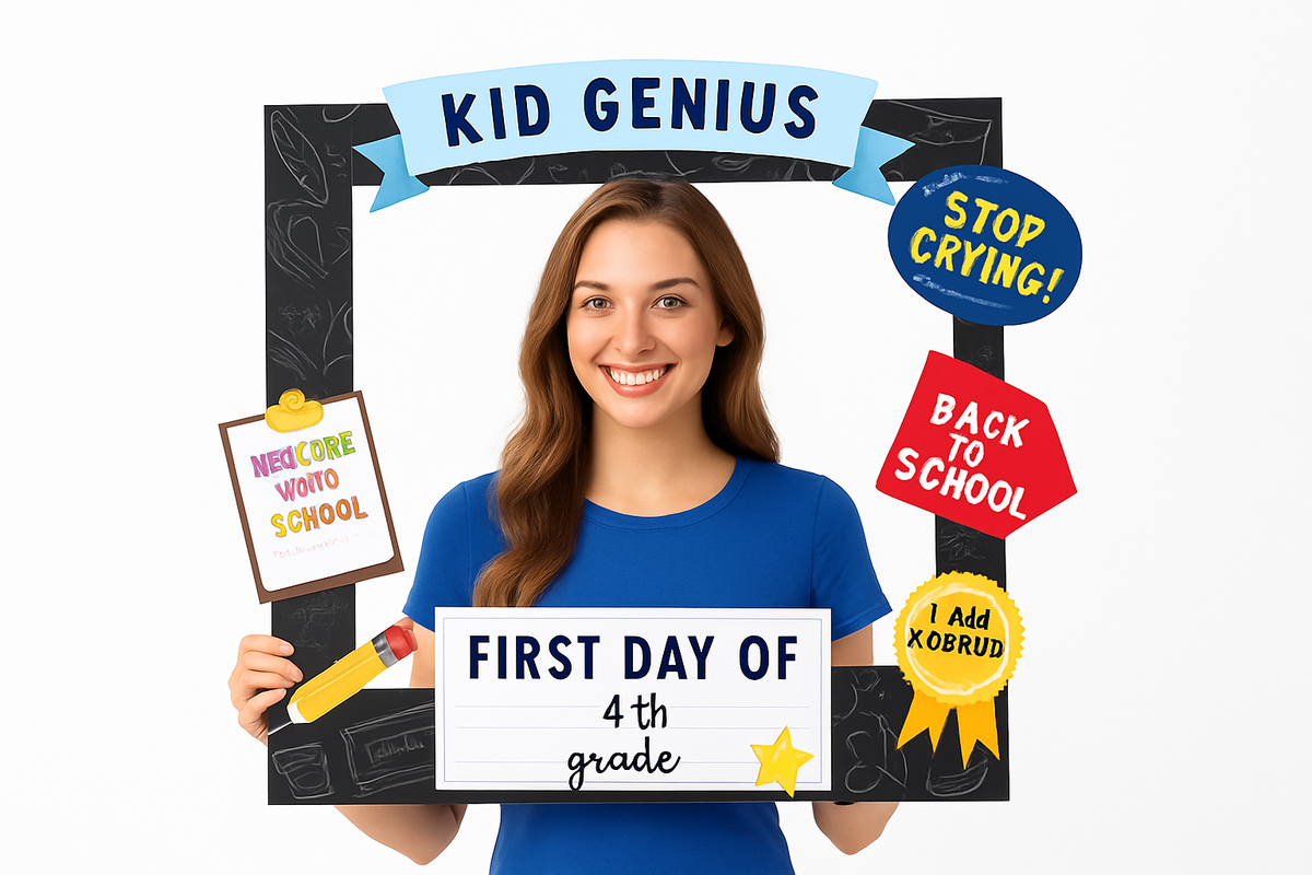 Customizable Back to School Giant Photo Frame Kit with Fun Add-Ons