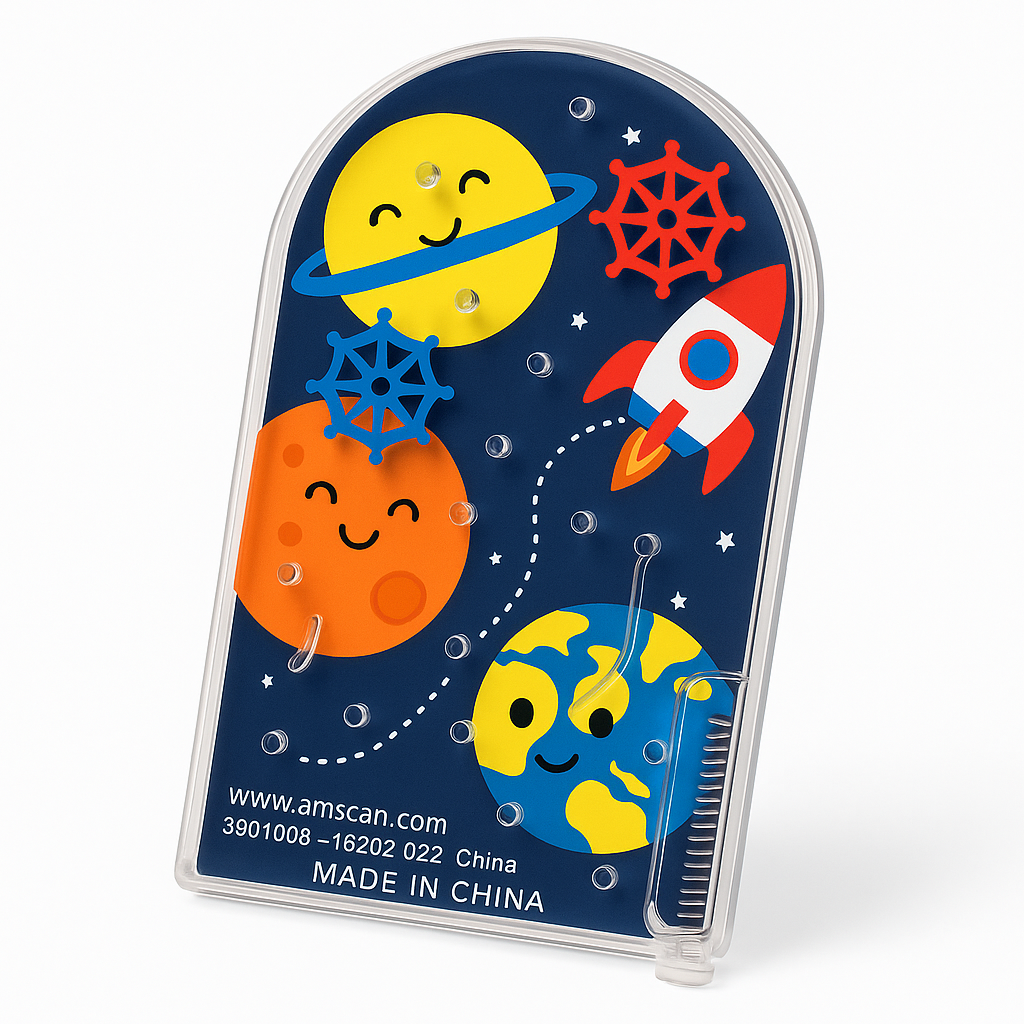 Space Adventure Pinball Game Set - 8 Pack