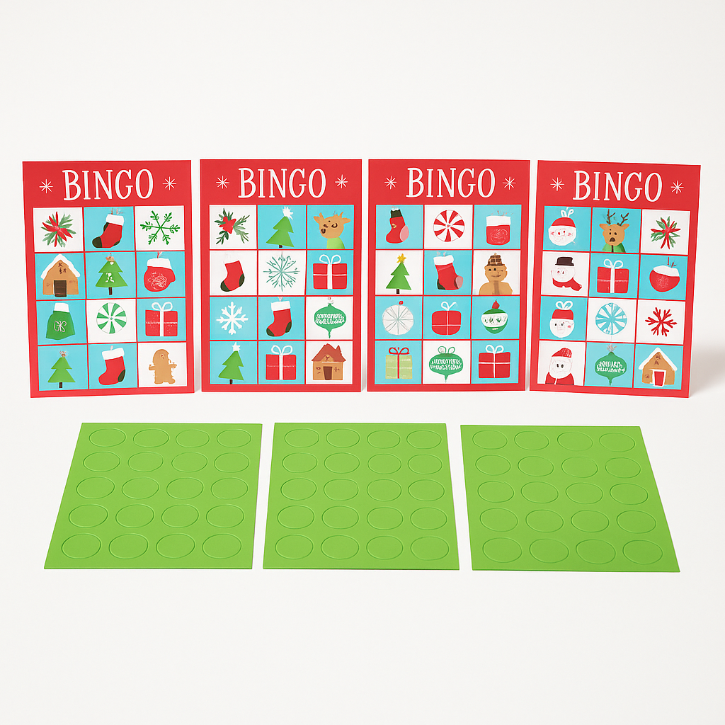 Festive Christmas Bingo Game Set