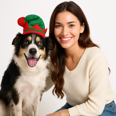 Festive Elf Hat for Pets - XS/S
