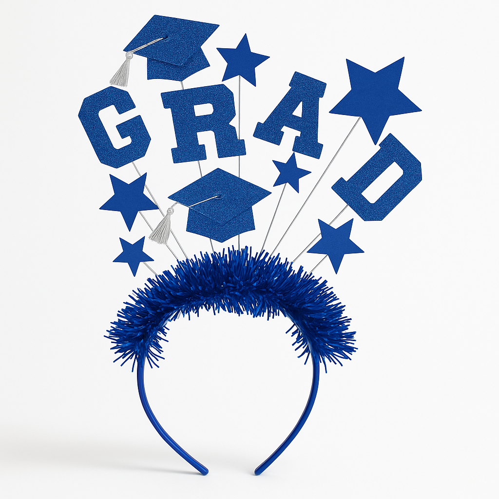 Sparkling Blue Graduation Headband