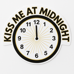 Kiss Me at Midnight New Year's Eve Foil Cut-Out