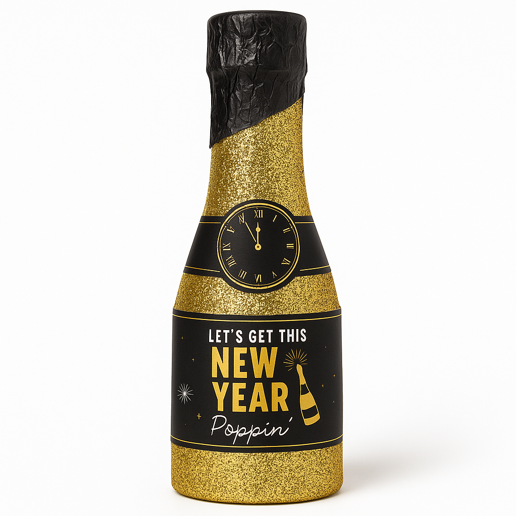 Mini New Year's Glitter Confetti Popper