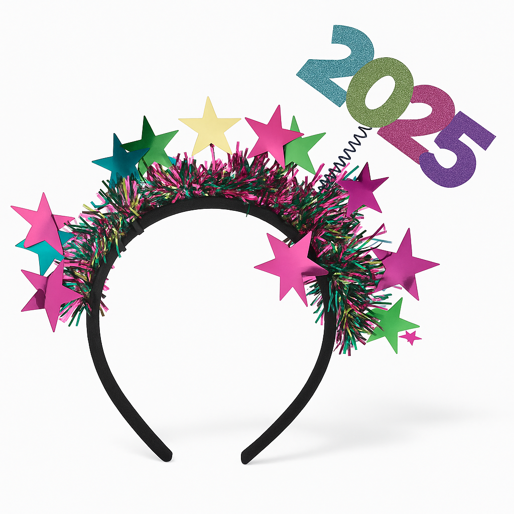 Starlight "2025" Headbopper Headband - Vibrant New Year's Eve Accessory
