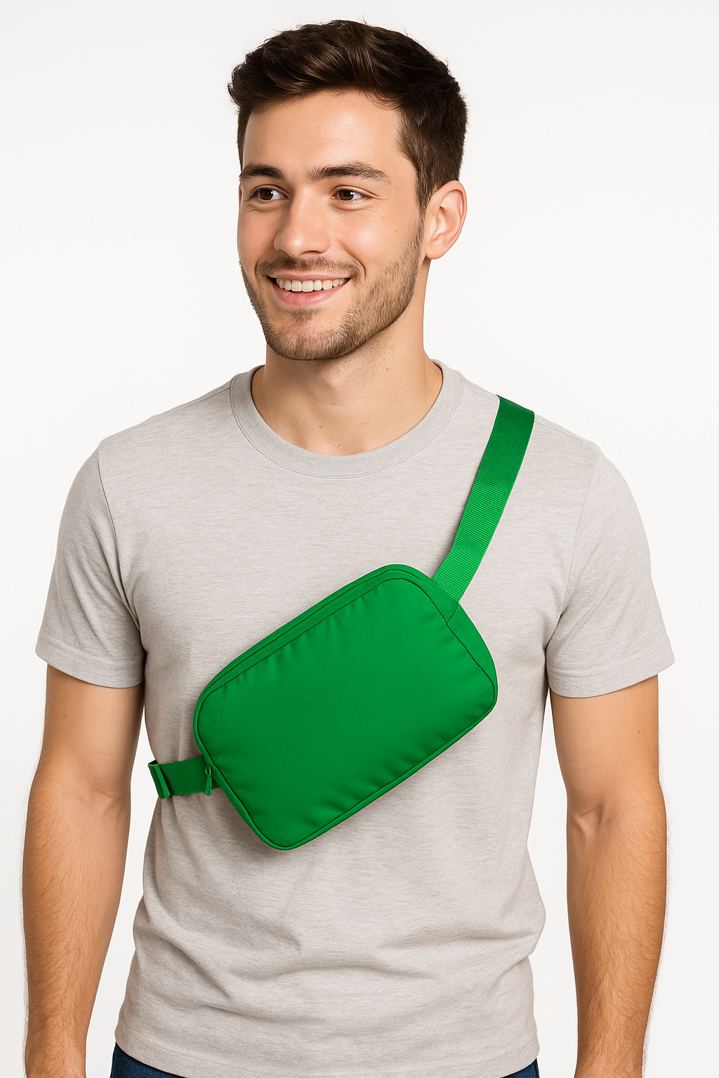 Festive Green Belt Bag for Team Spirit