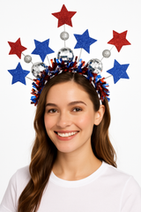 Deluxe Patriotic Disco Ball Headband