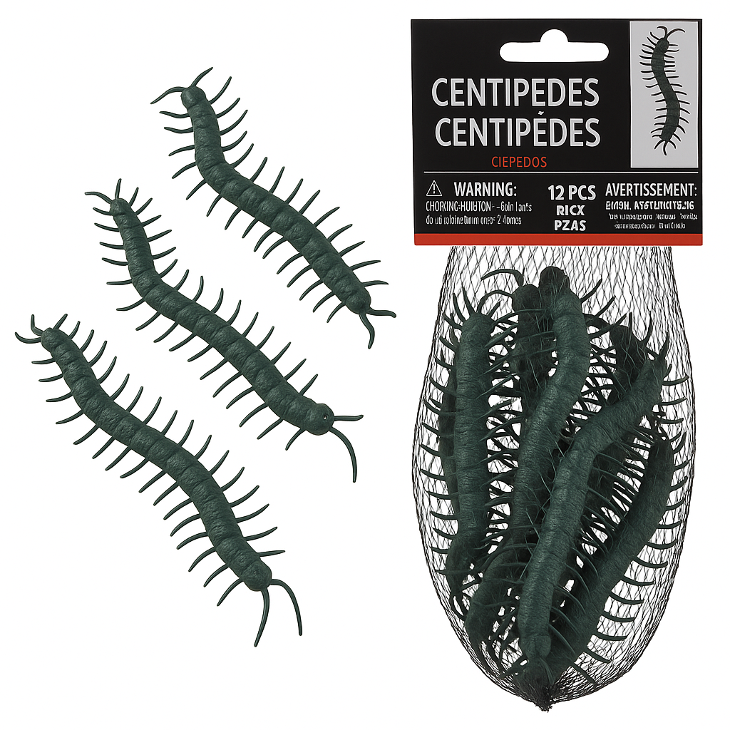 Spooky Halloween Centipede Toy Set - Pack of 12