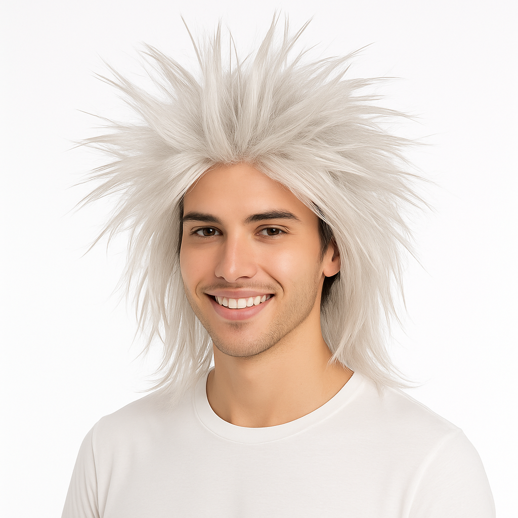 Silver Crazy Wig - Team Spirit Costume Accessory