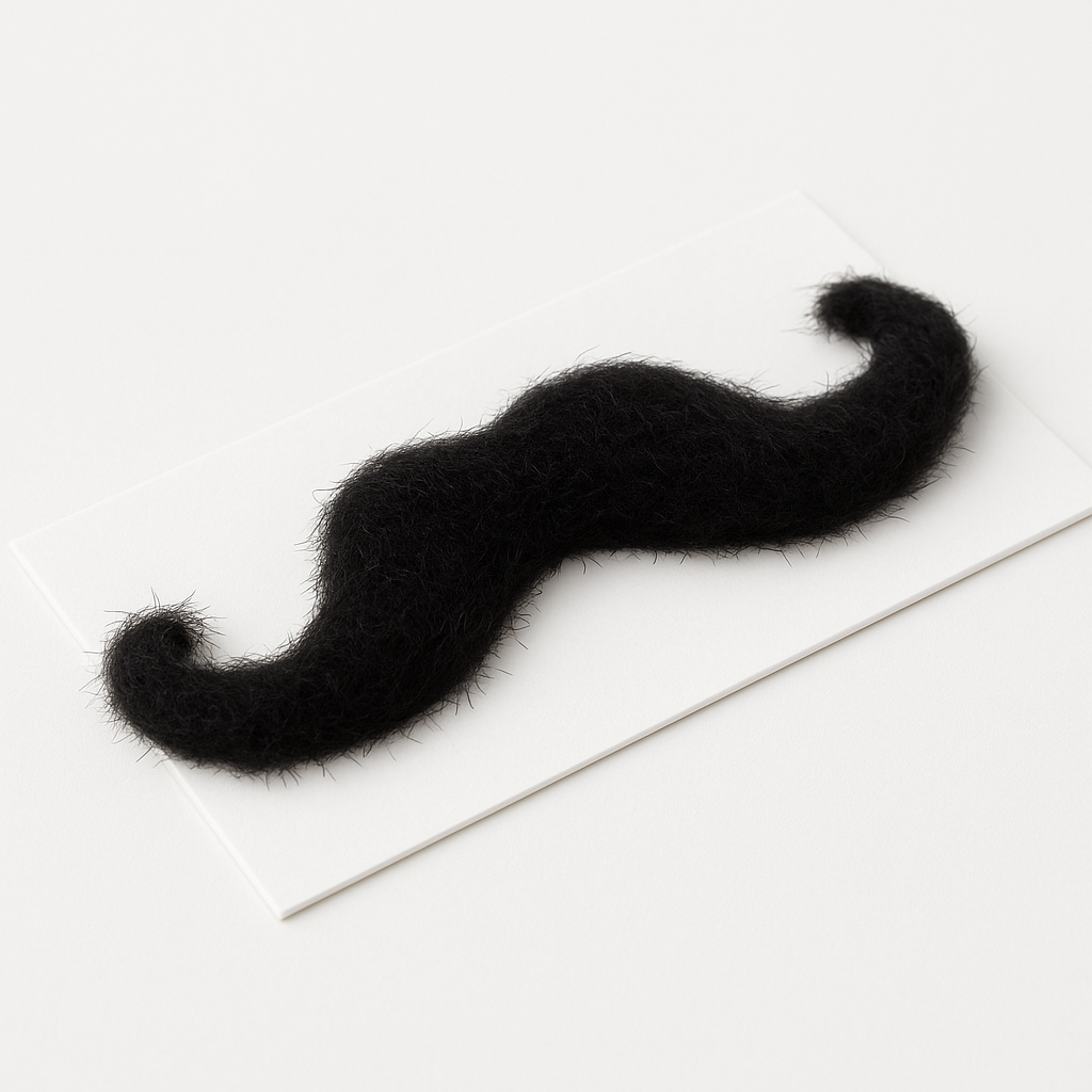 Black Self-Adhesive Moustache Party Favors - 12 Pack