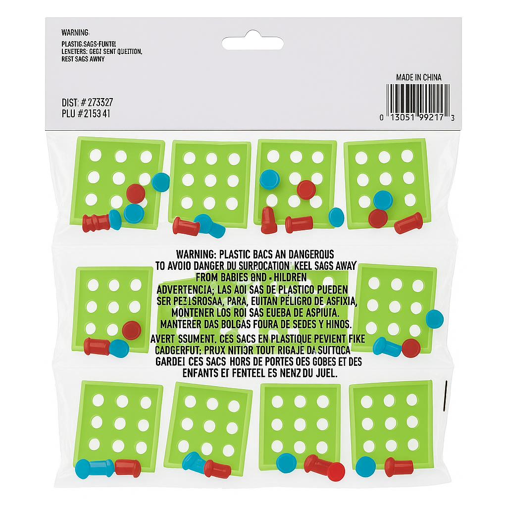 Mini 3-in-a-Row Party Favour Games, 12-Pack
