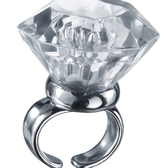 Giant Light-Up Engagement Ring with Flashing Blue Light