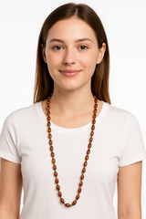 Football Bead Necklace - 36-Inch Sports Fan Accessory