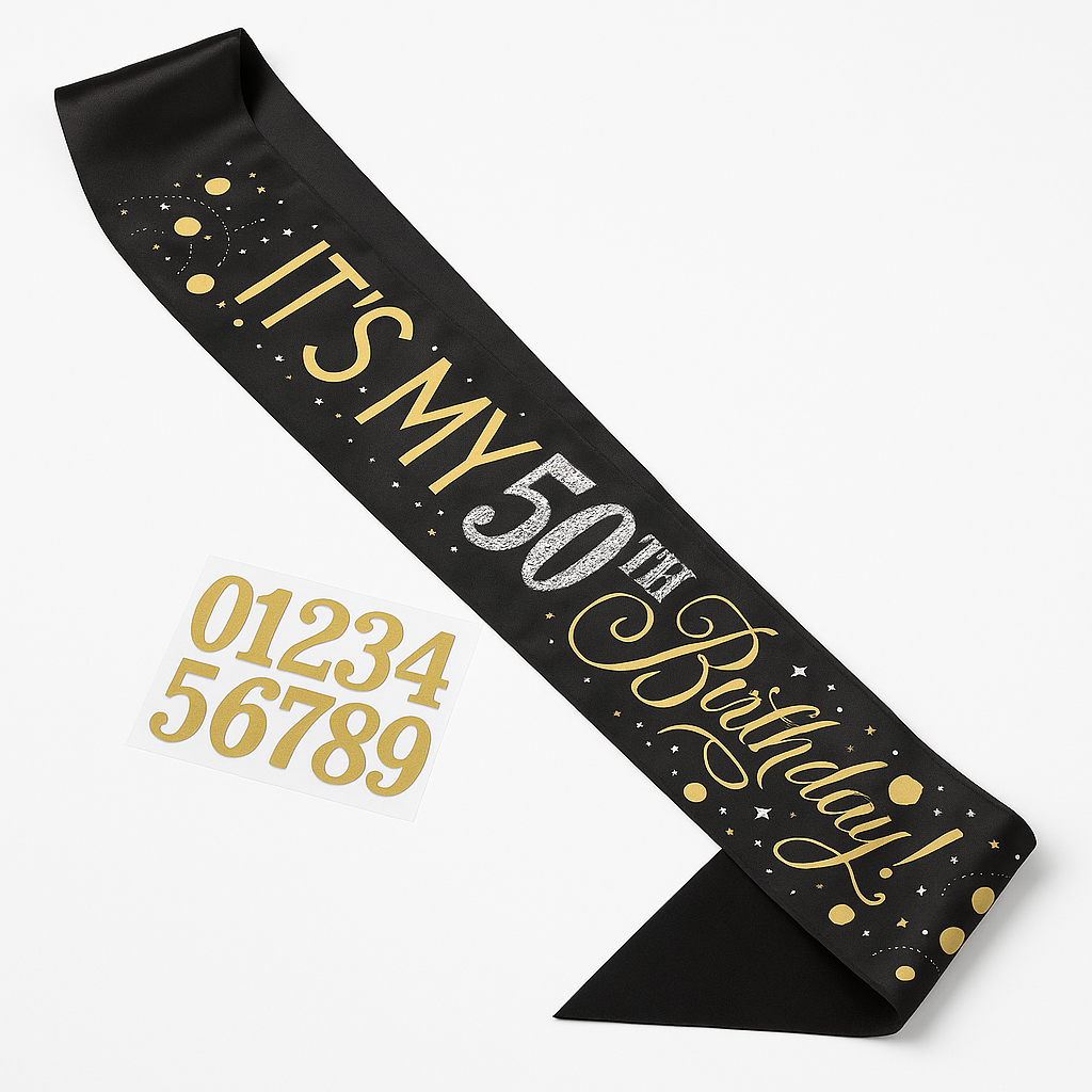 Sparkling Celebration "It's My Birthday" Customizable Sash Kit